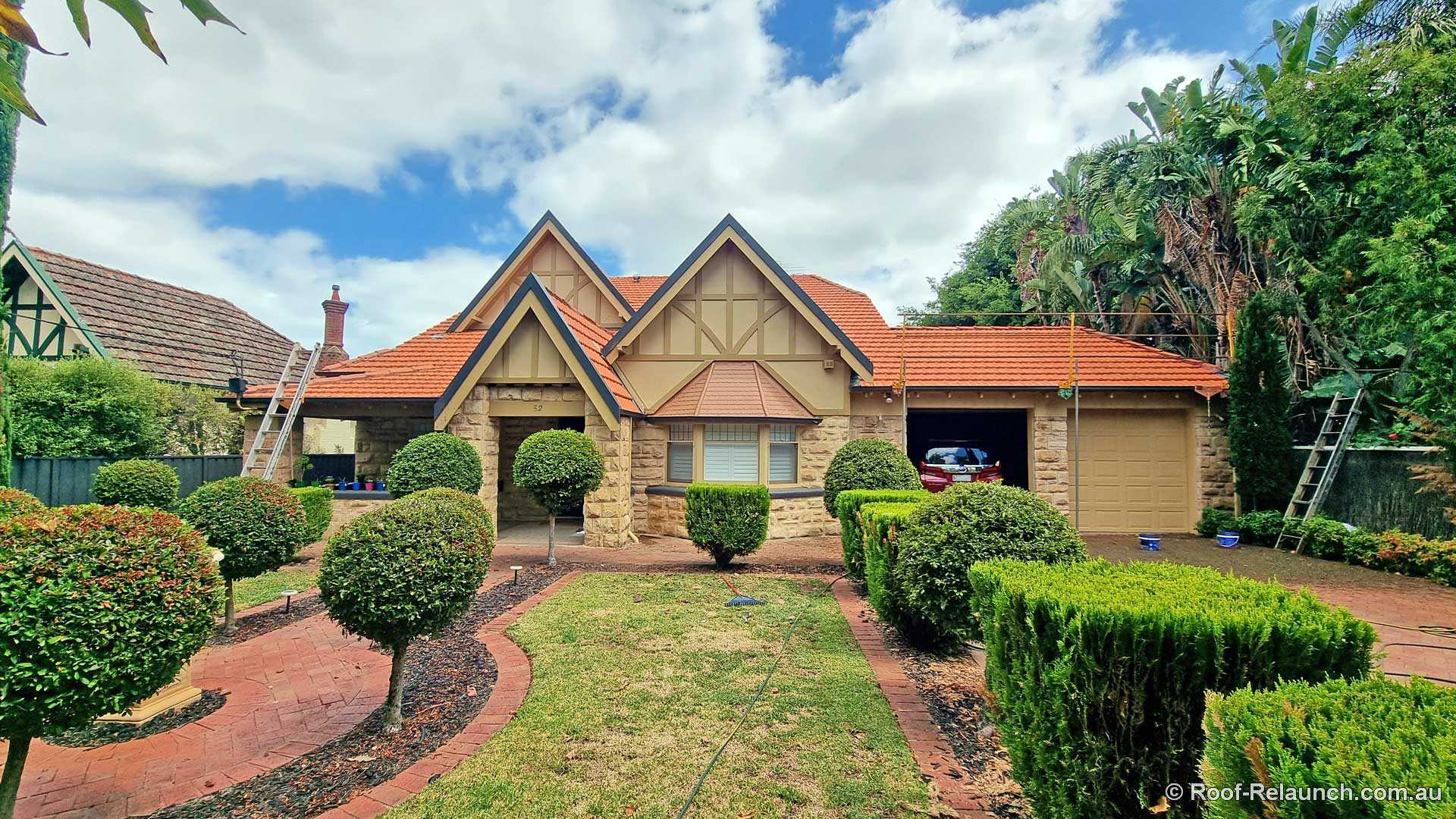 House at St. Peters South Australia, with freshly restored and painted tile roof