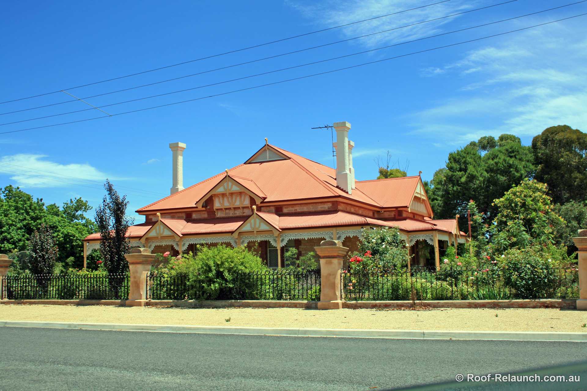 Impressive older house with metal roof and beautiful garden, South Australia